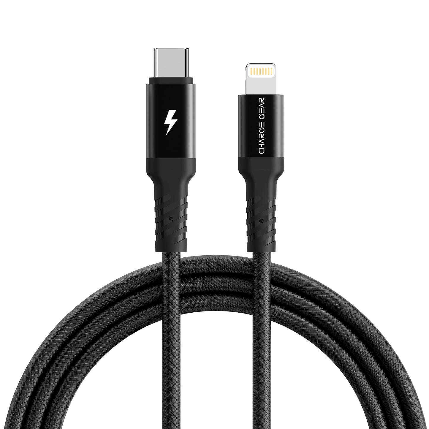 ZEVA SERIES: CTYPE TO LIGHTNING 2 METRE CABLE BLACK