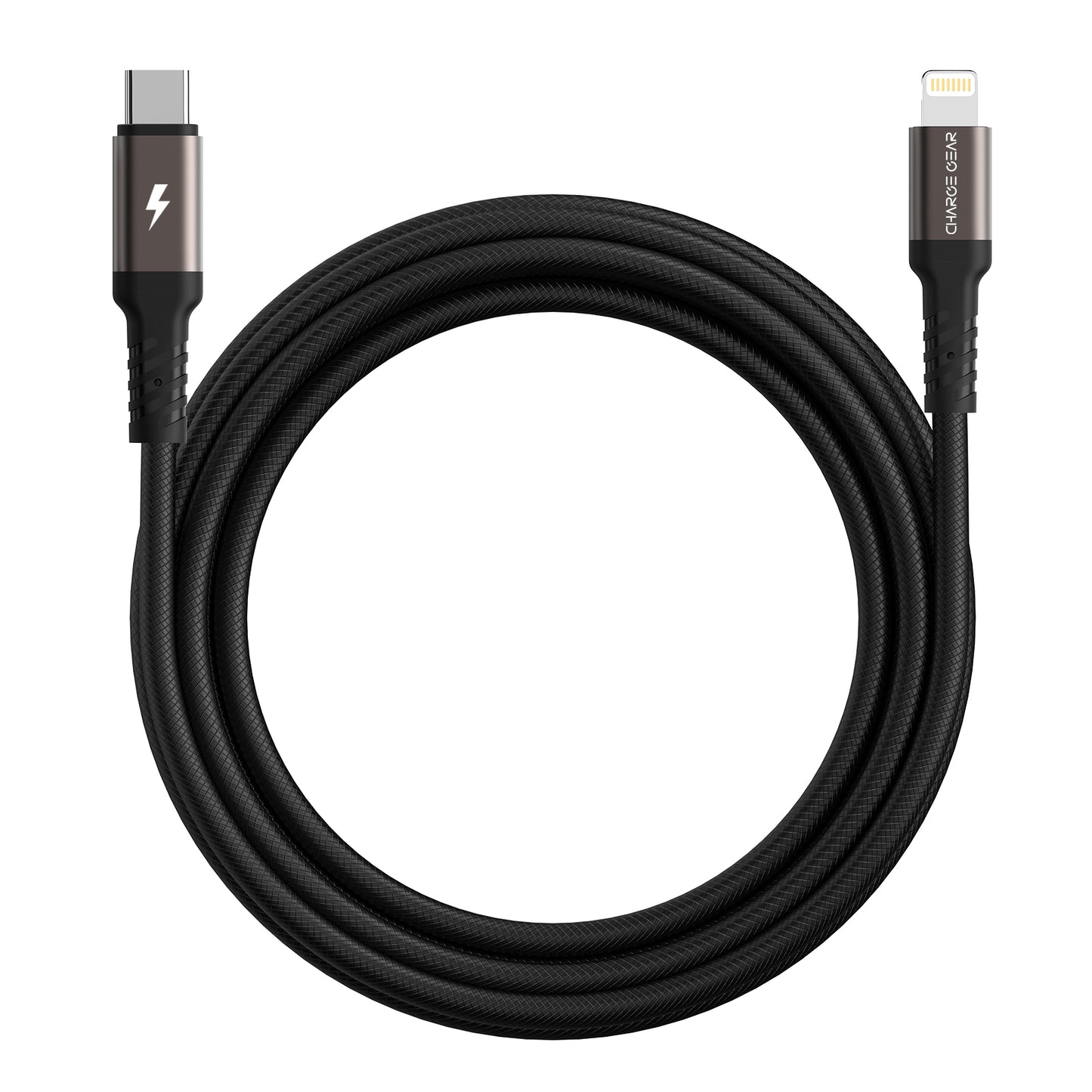 ZEVA SERIES: CTYPE TO LIGHTNING 2 METRE CABLE GREY