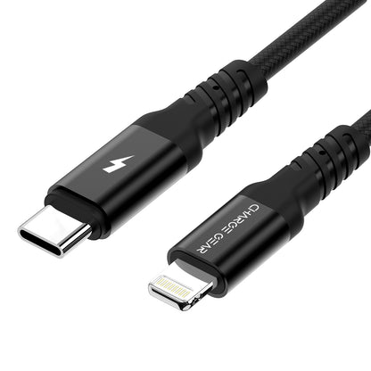 ZEVA SERIES: CTYPE TO LIGHTNING 1 METRE CABLE BLACK