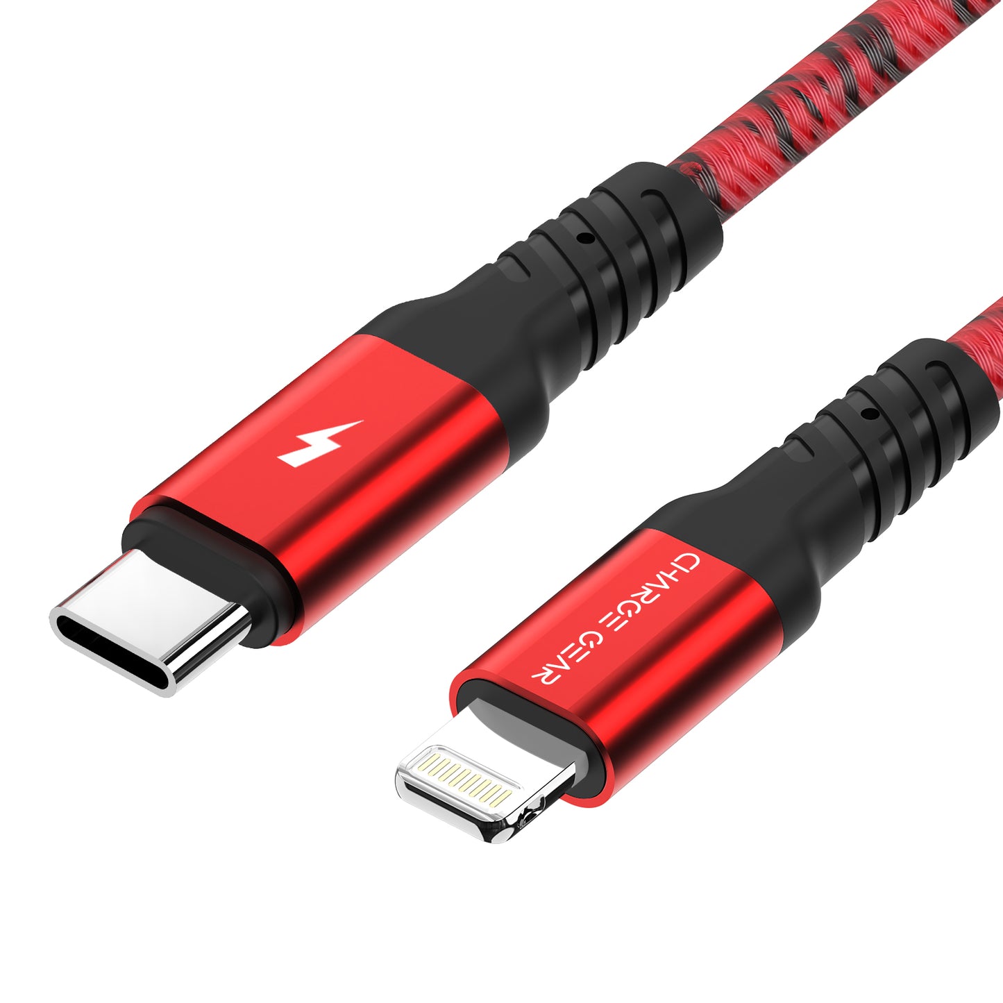 ZEVA SERIES: CTYPE TO LIGHTNING 2 METRE CABLE RED