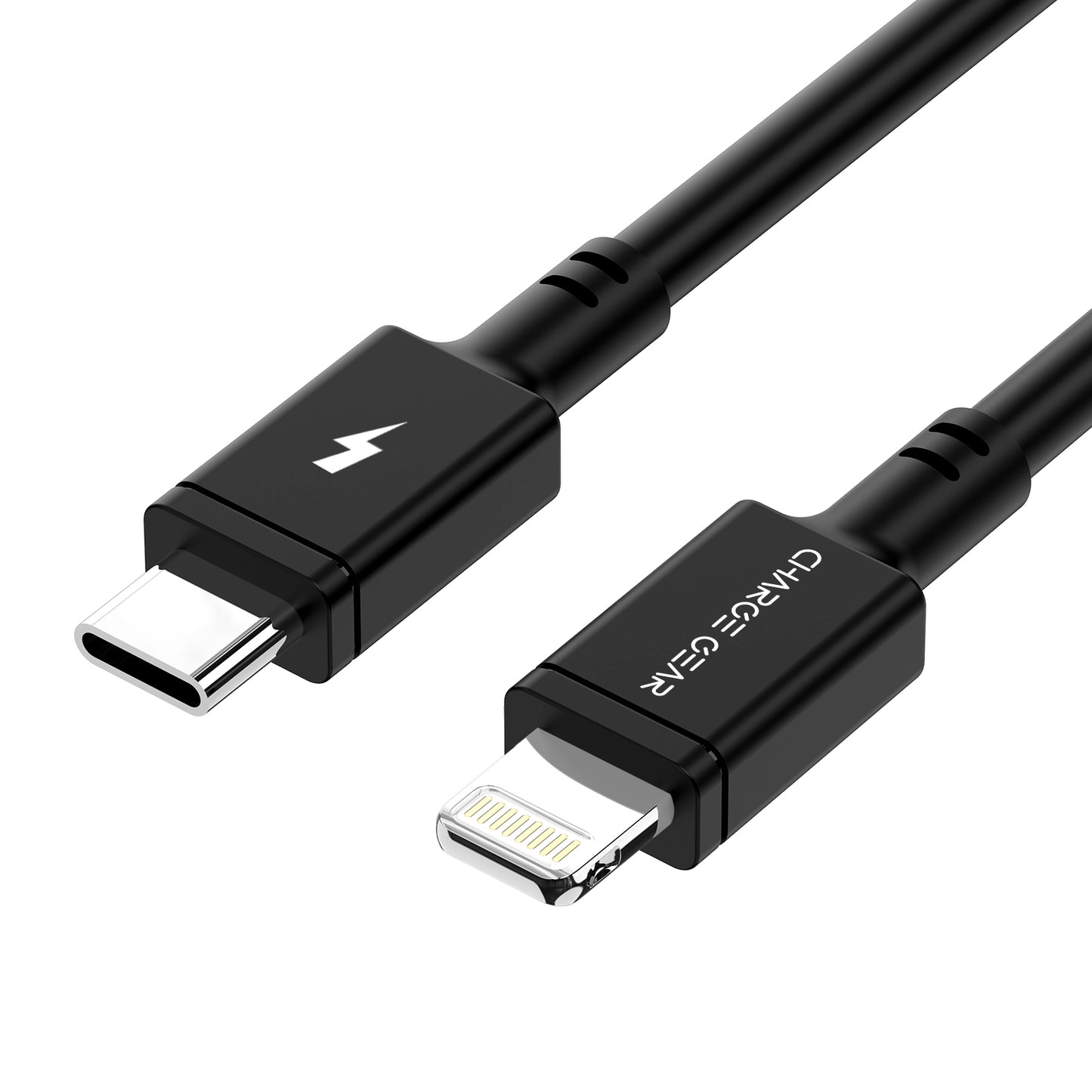 ZIRO SERIES: ATYPE TO LIGHTNING 1 METRE CABLE BLACK