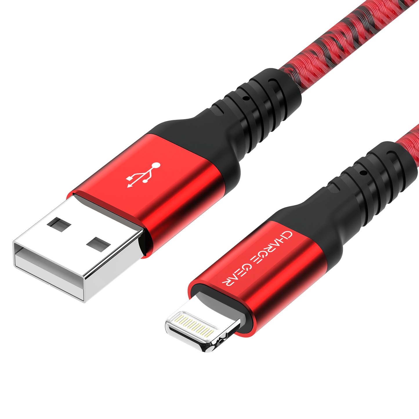 ZEVA SERIES: ATYPE TO LIGHTNING 2 METRE CABLE RED