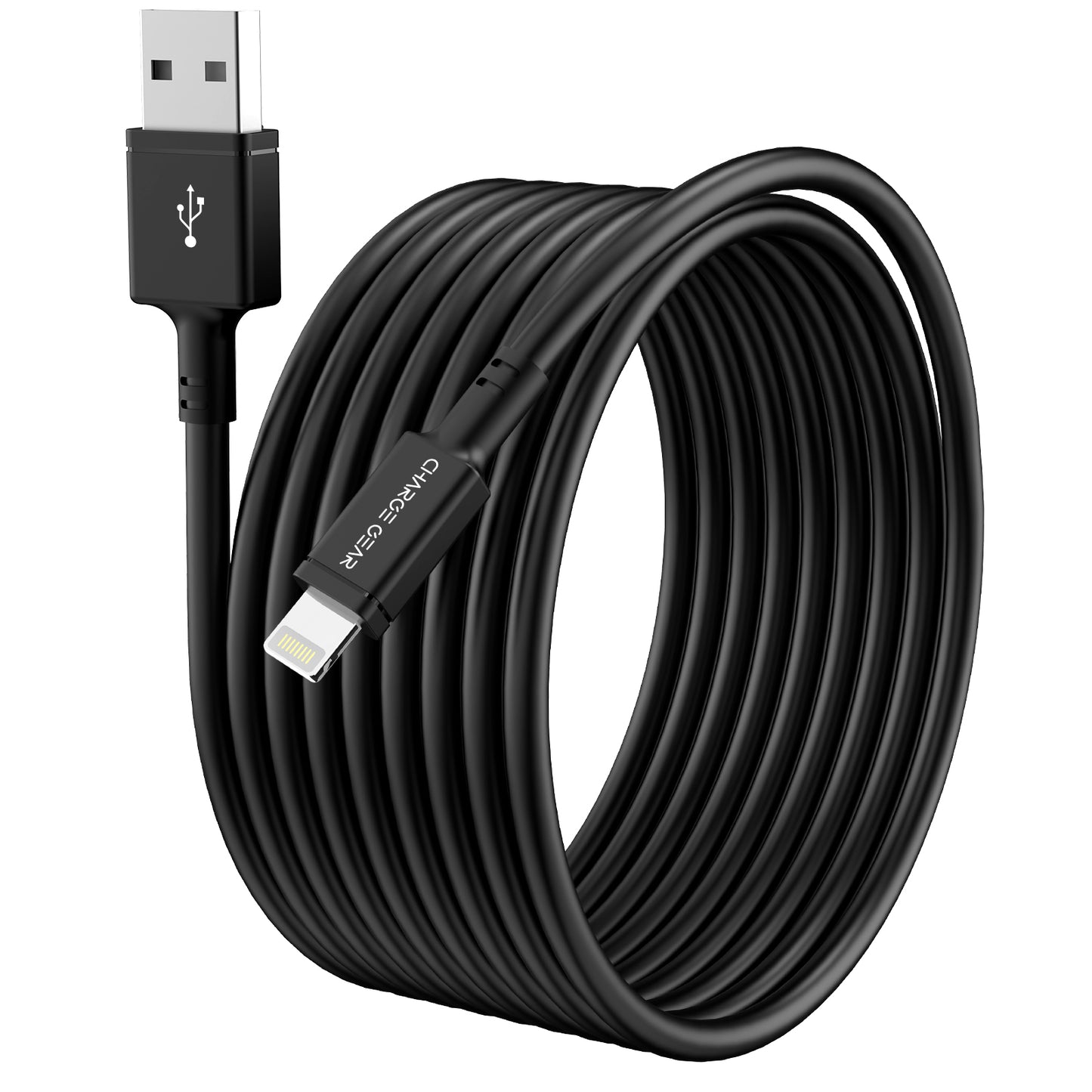 ZIRO SERIES: ATYPE TO LIGHTNING 1 METRE CABLE BLACK