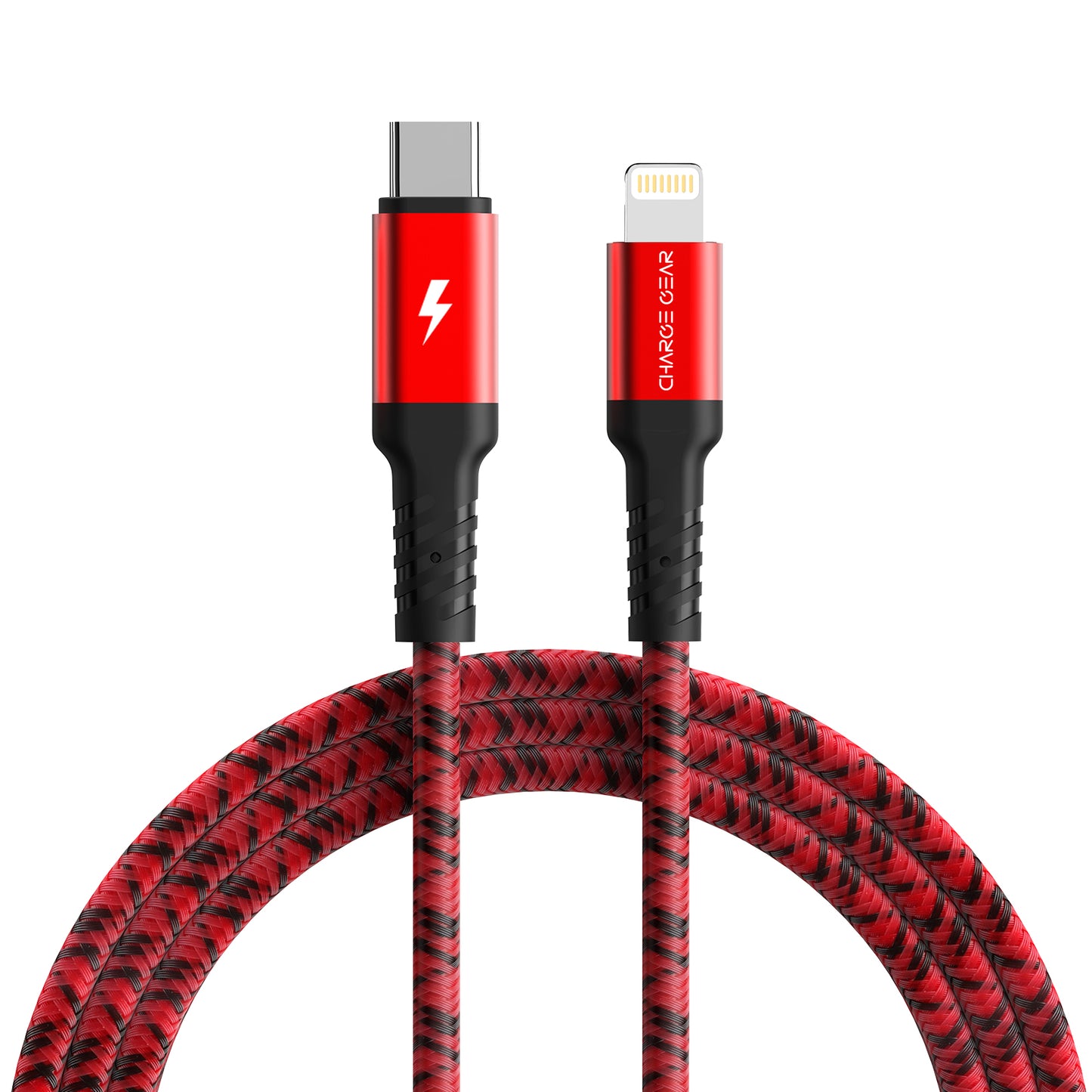 ZEVA SERIES: CTYPE TO LIGHTNING 2 METRE CABLE RED