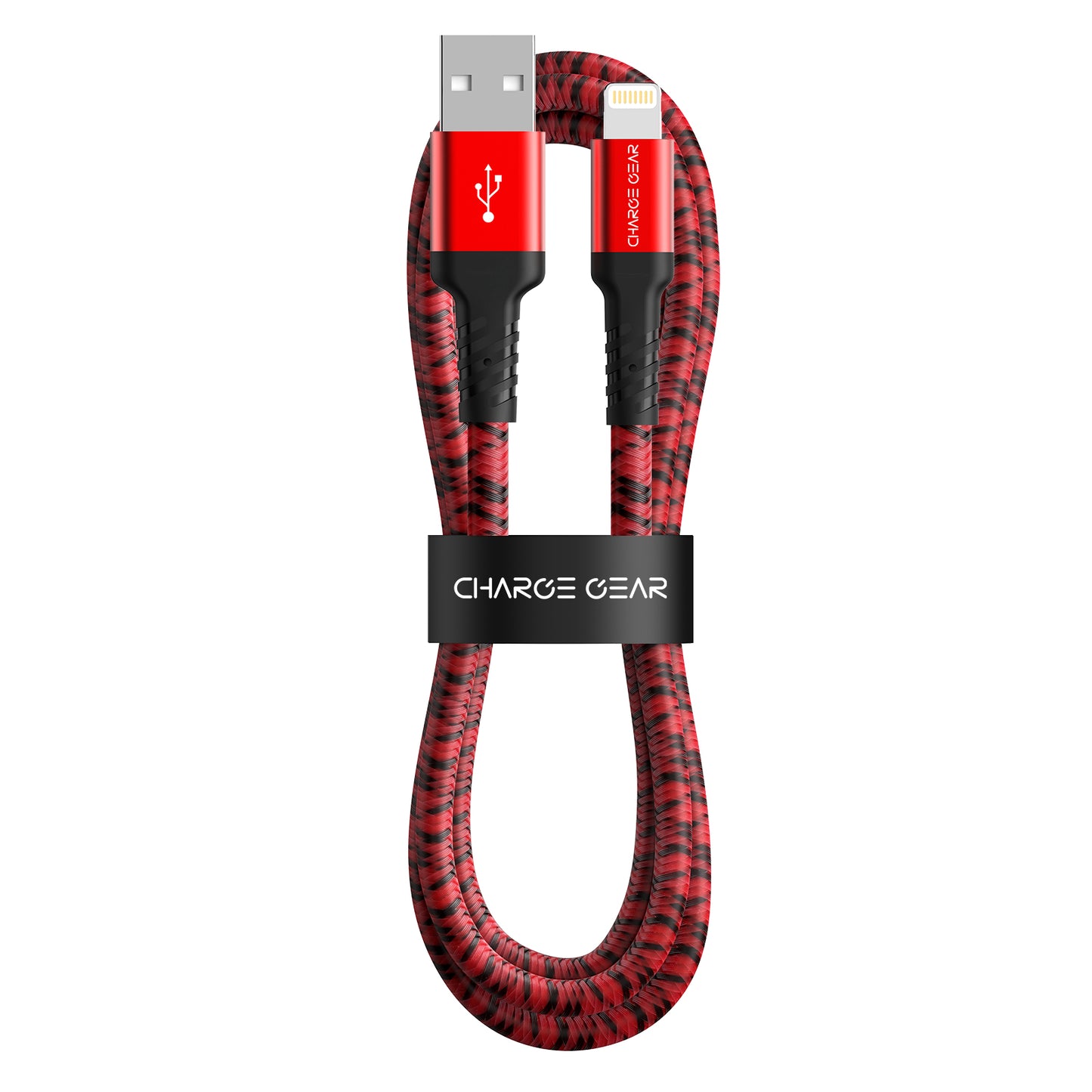 ZEVA SERIES: ATYPE TO LIGHTNING 1 METRE CABLE RED