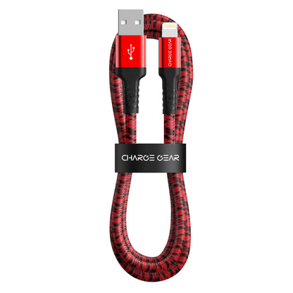 ZEVA SERIES: ATYPE TO LIGHTNING 1 METRE CABLE RED