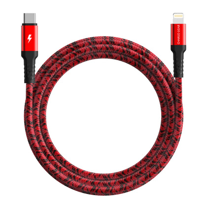 ZEVA SERIES: CTYPE TO LIGHTNING 2 METRE CABLE RED