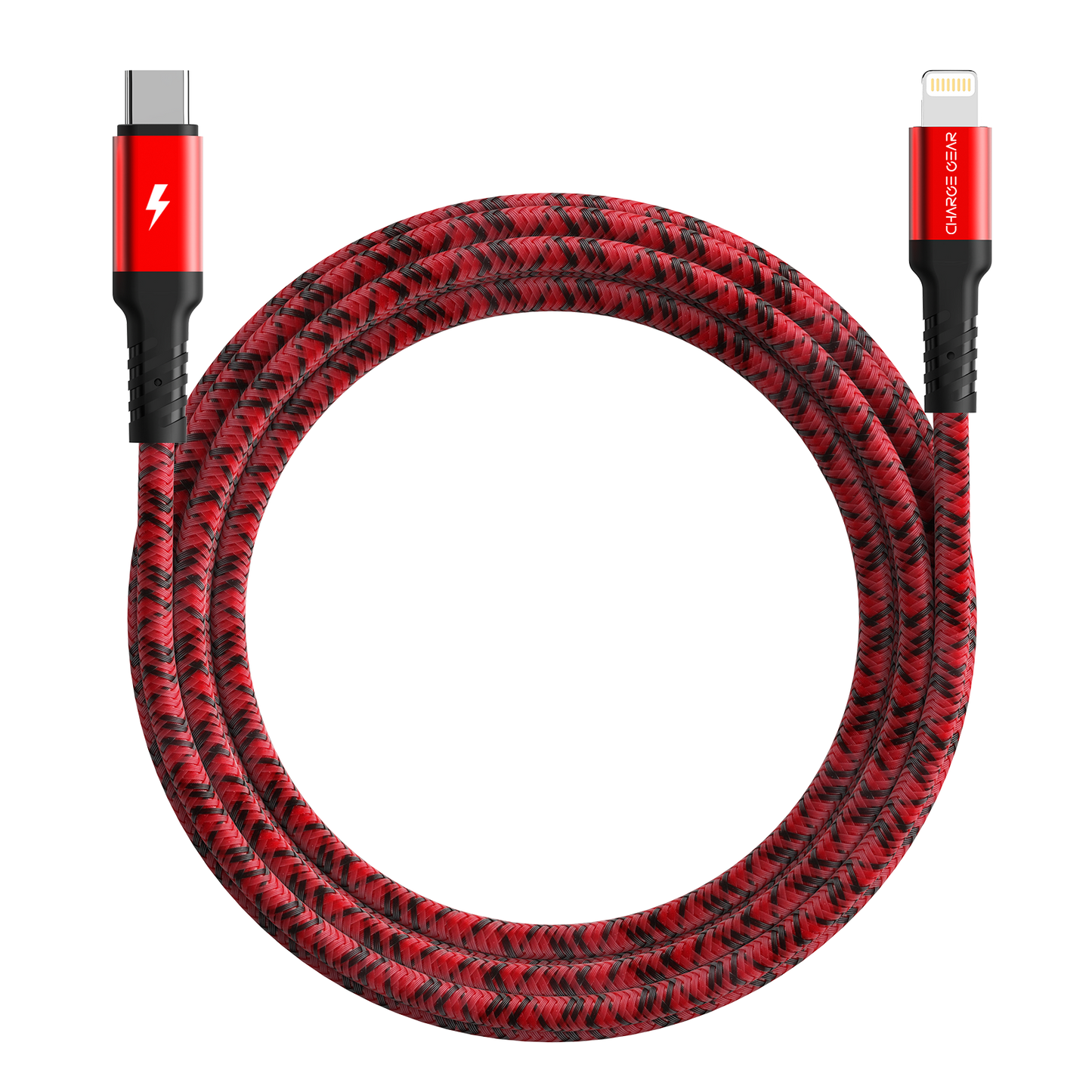 ZEVA SERIES: CTYPE TO LIGHTNING 1 METRE CABLE RED