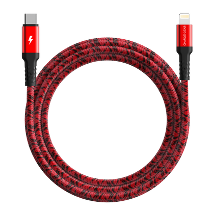 ZEVA SERIES: CTYPE TO LIGHTNING 1 METRE CABLE RED