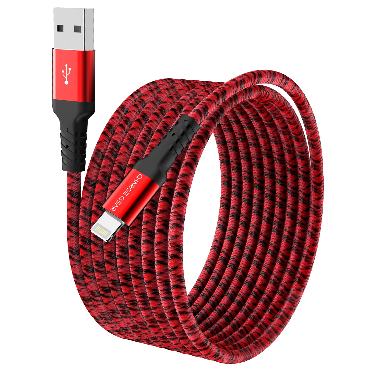 ZEVA SERIES: ATYPE TO LIGHTNING 1 METRE CABLE RED